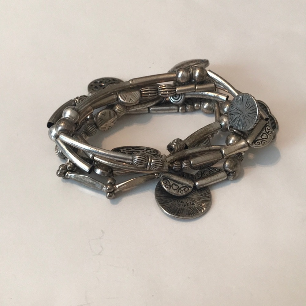Silver charm bracelet